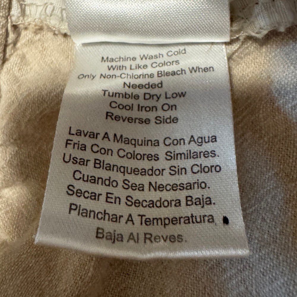 Men's Tenth + Ocean Washable Linen Size Large Tan Casual Shorts Drawstring Waist - Picture 9 of 10